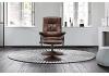 Brown Faux Leather Office Swivel Reclining Chair 6